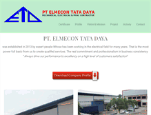 Tablet Screenshot of elmecon-tata-daya.com